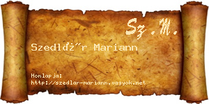 Szedlár Mariann névjegykártya